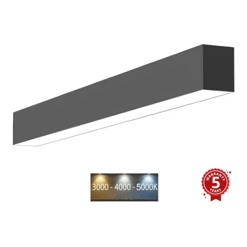 Sinclair - Plafón LED LSM LED/40W/230V 3000K/4000K/5000K 120 cm negro