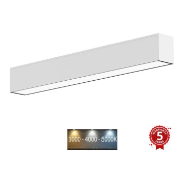 Sinclair - Plafón LED LSM LED/40W/230V 3000K/4000K/5000K 120 cm plata