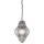 SIRU - Lámpara colgante con cadena CLASSIC 1xE27/60W/230V diá. 30 cm transparente/negro Vidrio veneciano