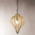 SIRU - Lámpara colgante con cadena GOCCIA 1xE27/60W/230V diá. 25 cm beige/marrón Vidrio veneciano