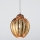 SIRU - Lámpara colgante FOGLIA ORO 1xE27/60W/230V diá. 25 cm Vidrio veneciano/dorado