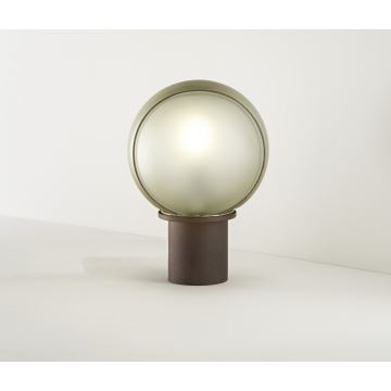 SIRU - Lámpara de mesa FLORET 1xE14/40W/230V marrón/gris Vidrio veneciano