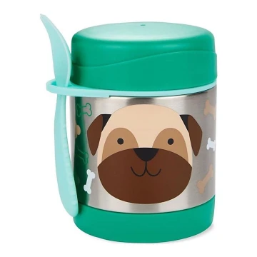 Skip Hop - Recipiente térmico para comida con cuchara/tenedor ZOO 325 ml carlino