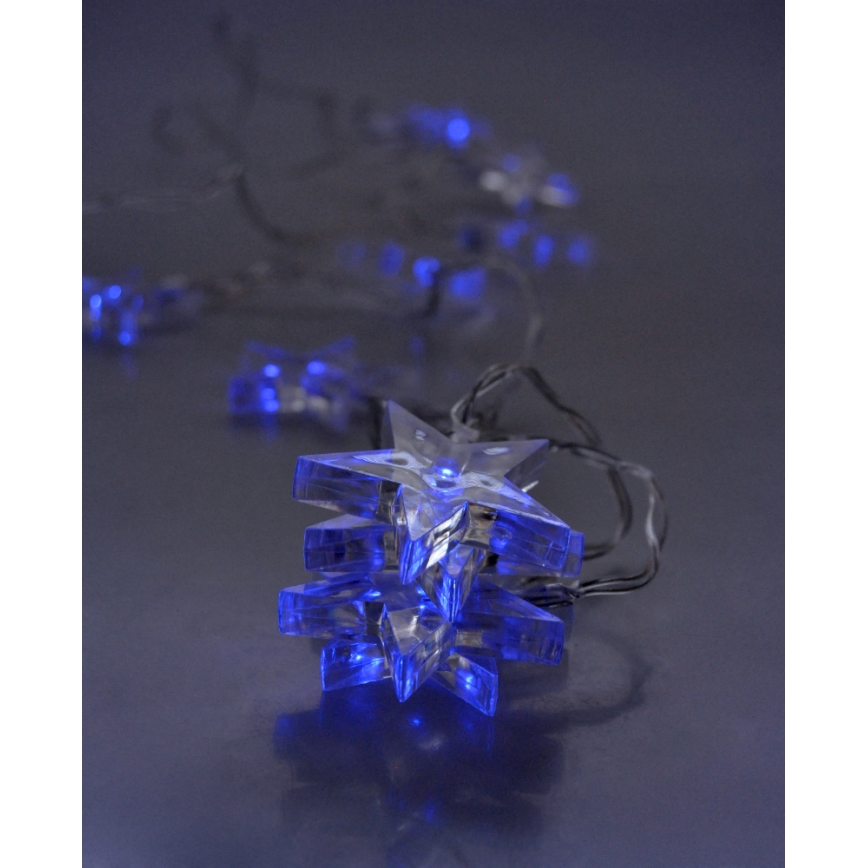 Cadena de Navidad LED 10xLED/2xAA 2,5m azul