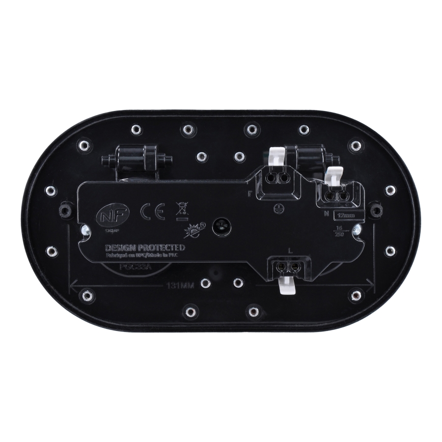 Enchufe doble de suelo empotrado para exteriores IP55 redondo