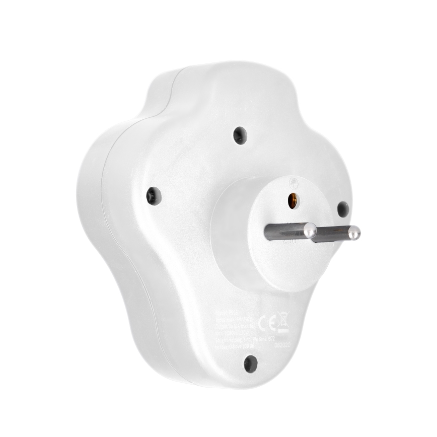 Divisor de tomas con cargador e interruptor USB A+C 2x10A blanco