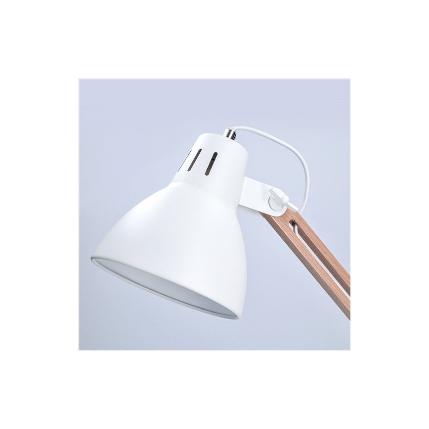 Lámpara de mesa FALUN 1xE27/25W/230V blanco/roble