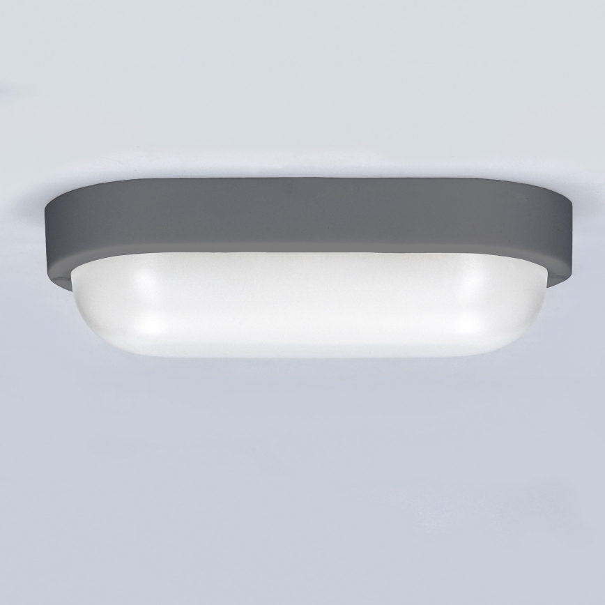 Aplique LED para exterior LED/13W/230V 4000K IP54 gris ovalado