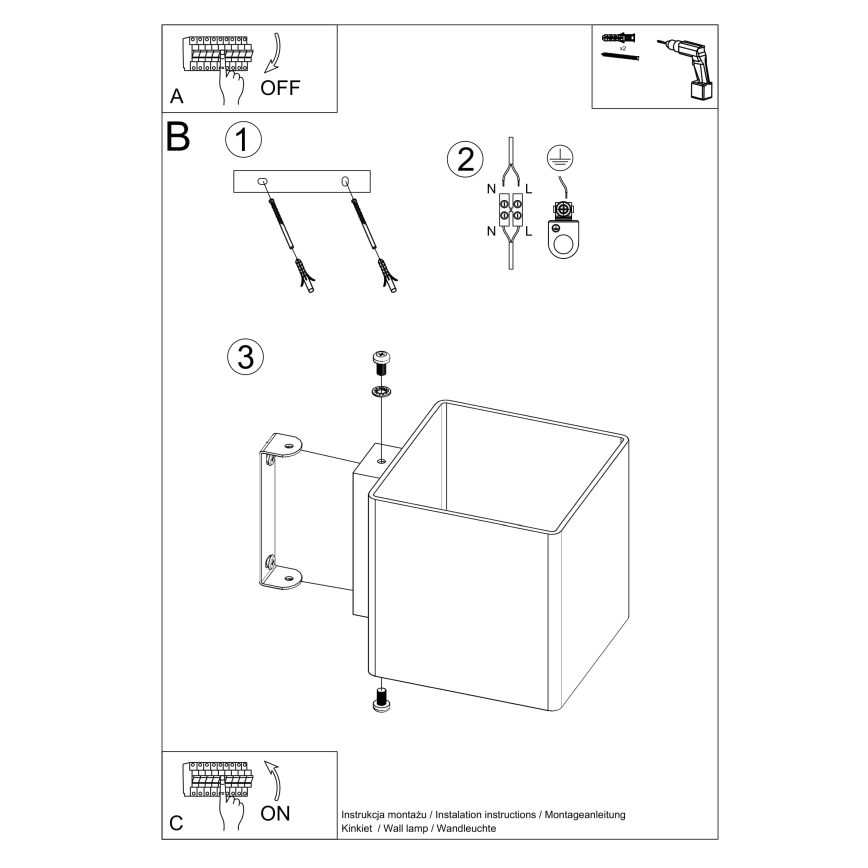 Foco de pared RICO 1xG9/40W/230V tarros/blanco