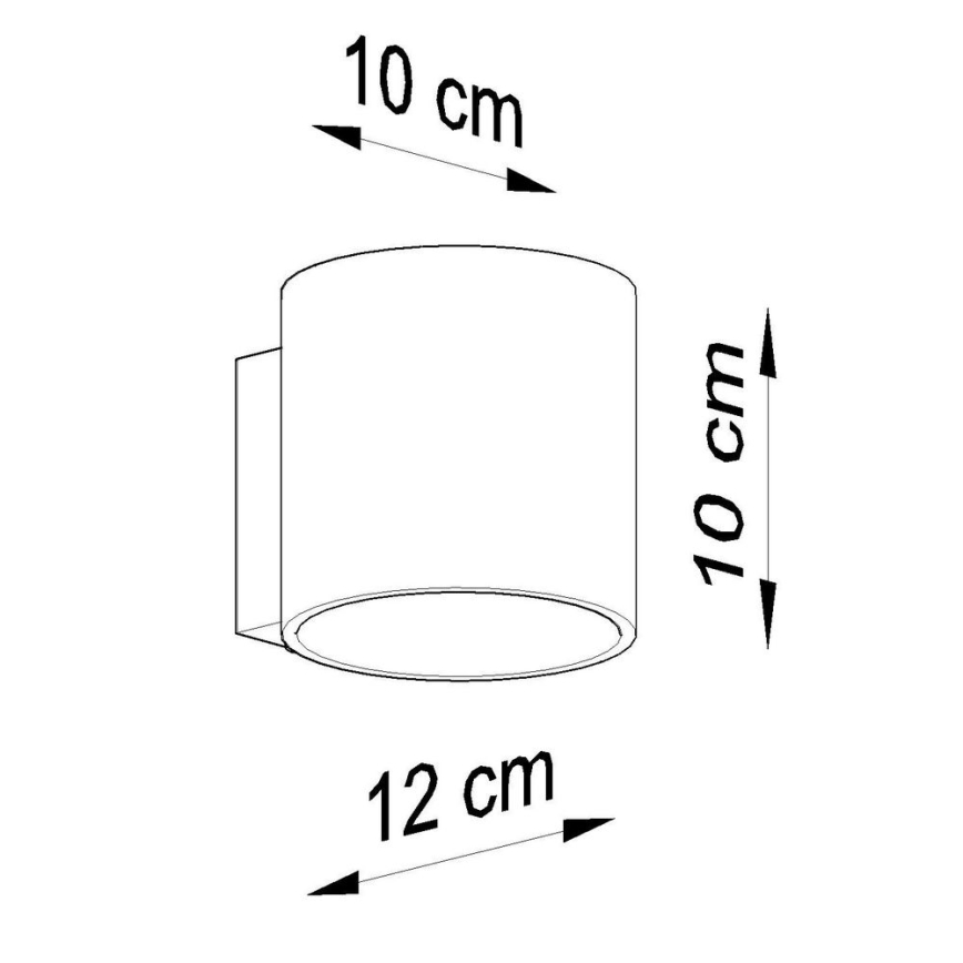 Foco de pared ORBIS 1xG9/40W/230V concreto