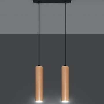 Lámpara colgante LINO 2xGU10/40W/230V haya