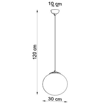 Lámpara de araña de cable TOYA 1xE27/60W/230V diámetro 30 cm