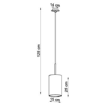 Lámpara colgante OTTO 1xE27/60W/230V diámetro 15 cm blanco