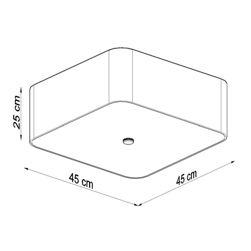 Plafón LOKKO 5xE27/60W/230V 45 cm negro