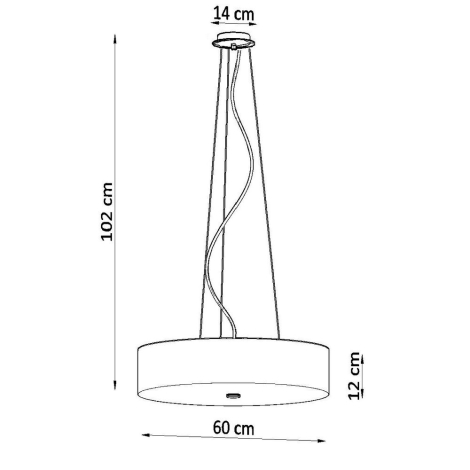 Lámpara colgante SKALA 5xE27/60W/230V diámetro 60 cm blanco
