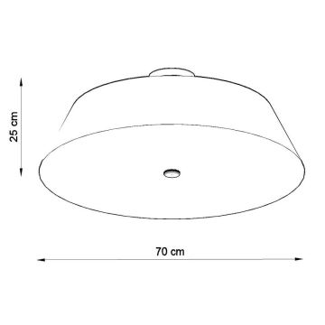 Plafón VEGA 5xE27/60W/230V diámetro 70 cm blanco