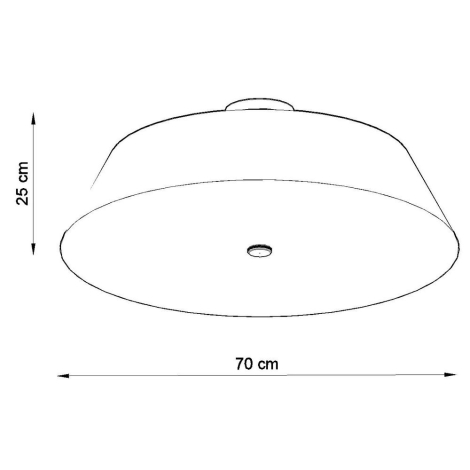 Plafón VEGA 5xE27/60W/230V diámetro 70 cm negro