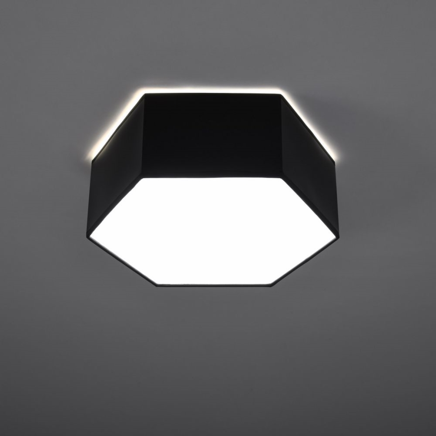 Plafón SUNDE 2xE27/60W/230V 11,5 cm negro