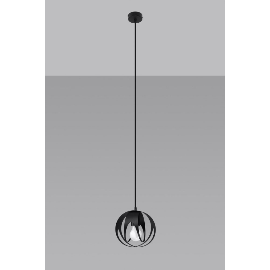Lámpara colgante TULOS 1xE27/60W/230V negro