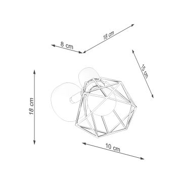 Foco de pared ARTEMIS 1xE14/40W/230V blanco