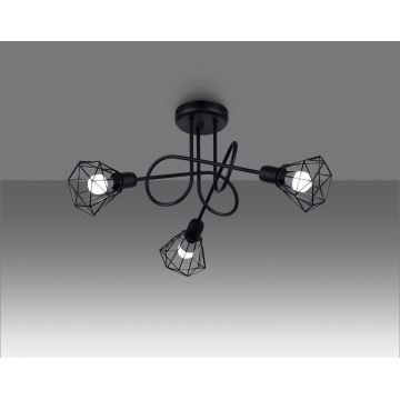 Lámpara colgante ARTEMIS 3xE14/40W/230V negro