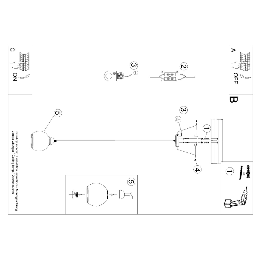 Lámpara colgante ALINO 1xE27/60W/230V negro