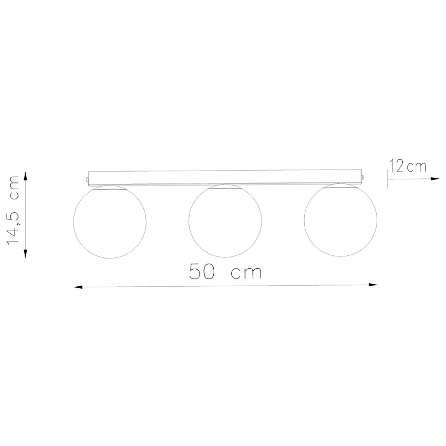 Plafón YOLI 3xG9/12W/230V blanco