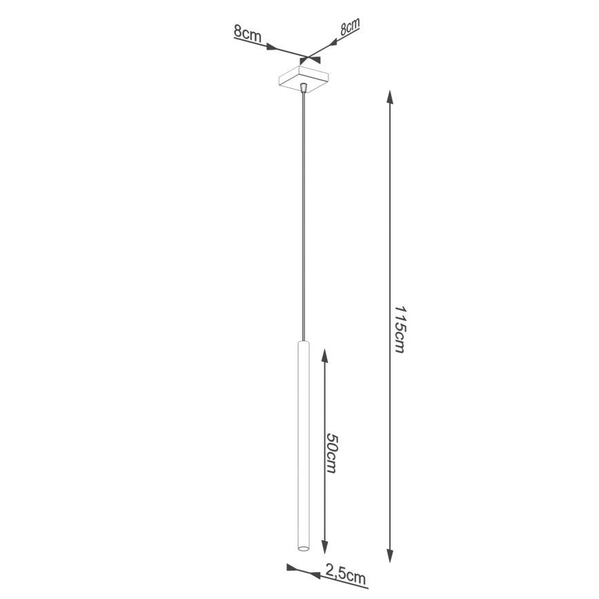 Lámpara colgante PASTELO 1xG9/8W/230V dorado