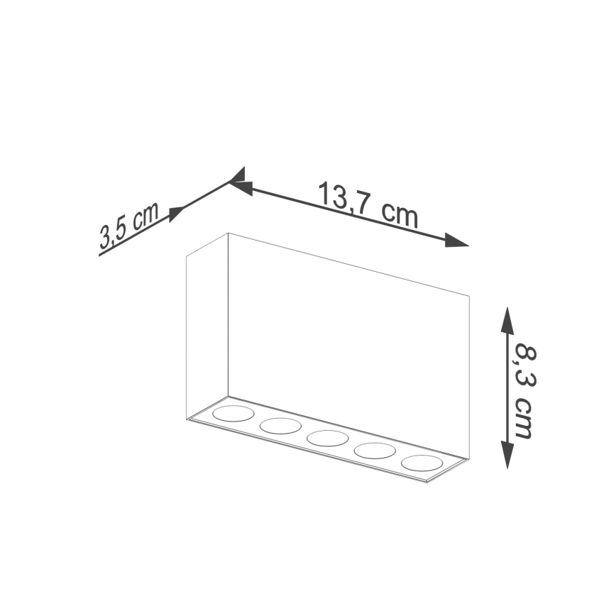 Foco LED SOLE LED/11W/230V negro