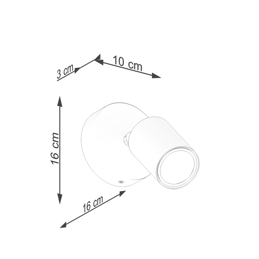 Foco de pared VERDO 1xGU10/10W/230V blanco/haya