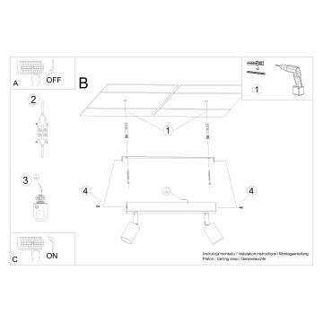 Foco VERDO 2xGU10/10W/230V blanco