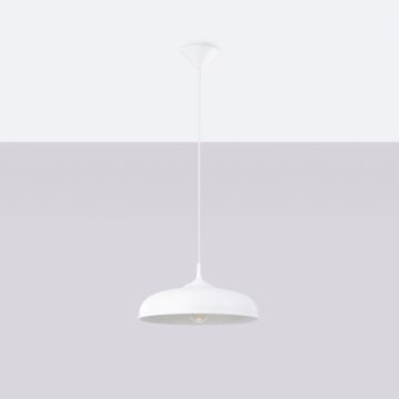 Lámpara colgante GINA 1xE27/15W/230V diá. 38 cm blanco