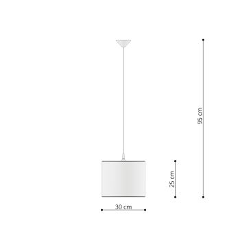 Lámpara colgante infantil UNICORN 1xE27/15W/230V diá. 30 cm unicornio