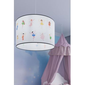 Lámpara colgante infantil FAIRY 1xE27/15W/230V diá. 30 cm hada