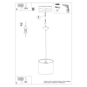 Lámpara colgante infantil CAT 1xE27/15W/230V diá. 30 cm gato