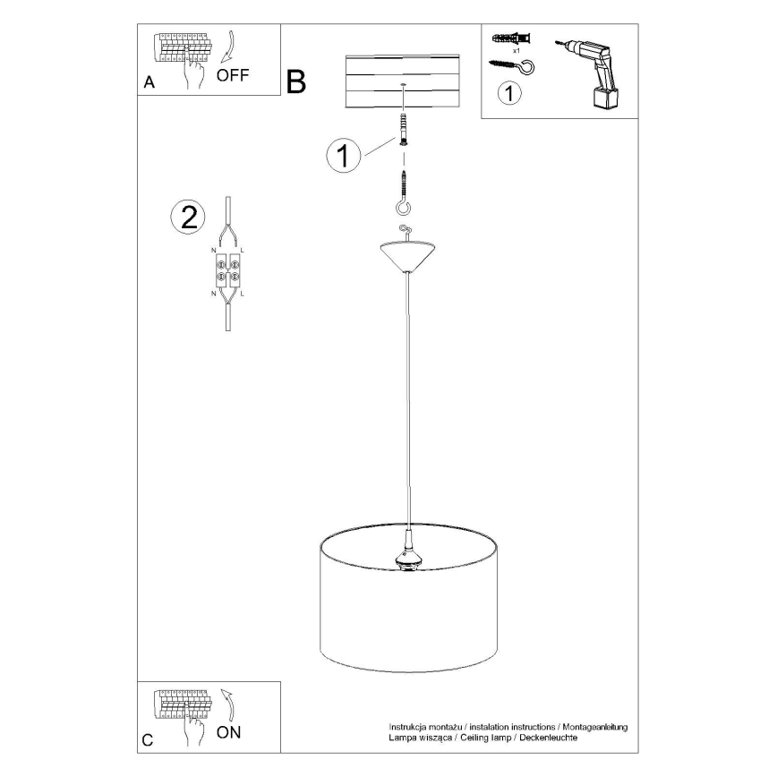 Lámpara colgante infantil CAT 1xE27/15W/230V diá. 40 cm gato