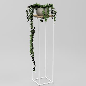 Soporte para flores 100x24 cm blanco