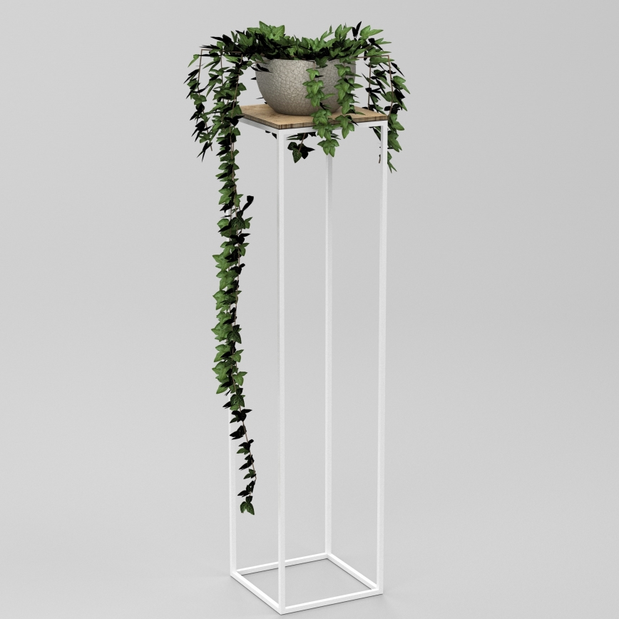 Soporte para flores 100x24 cm blanco