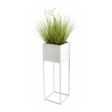 Soporte para flores 70x24 cm blanco