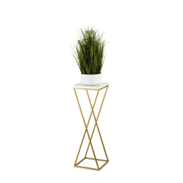 Soporte para flores LOFT 70x24 cm dorado/blanco