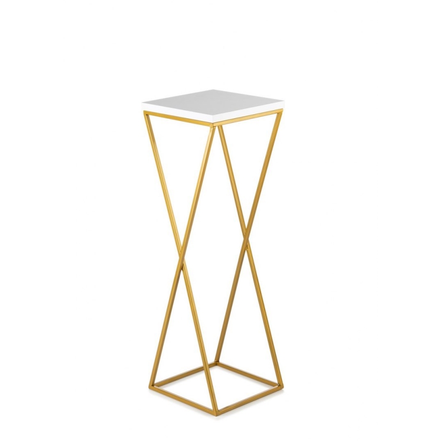 Soporte para flores LOFT 70x24 cm dorado/blanco