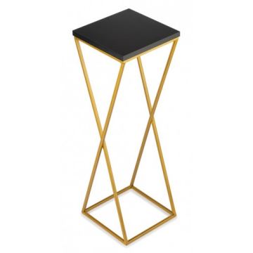 Soporte para flores LOFT 70x24 cm dorado/negro