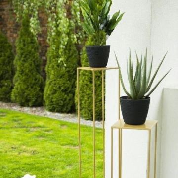 Soporte para plantas 130x24 cm dorado