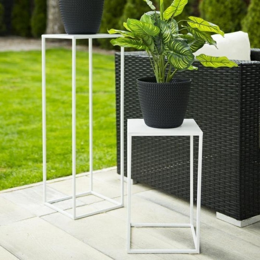 Soporte para plantas 40x24 cm blanco