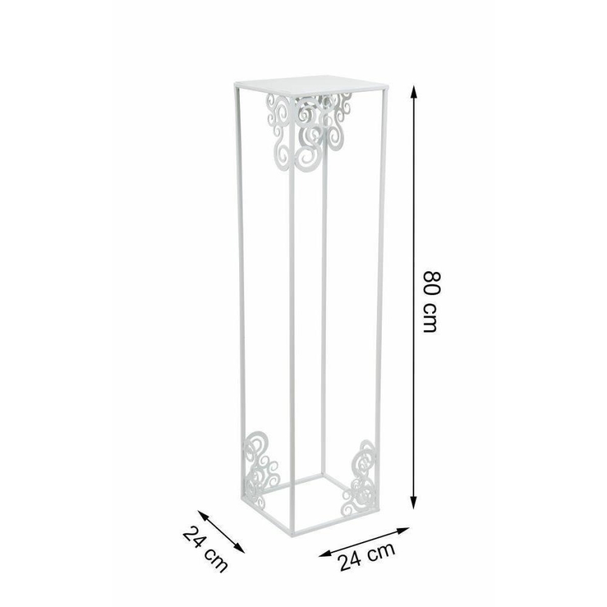 Soporte para plantas 80x24 cm blanco