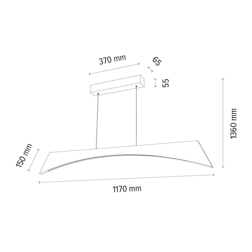 Lámpara de araña LED regulable ZIAD LED/14W/230V roble – FSC Certificado