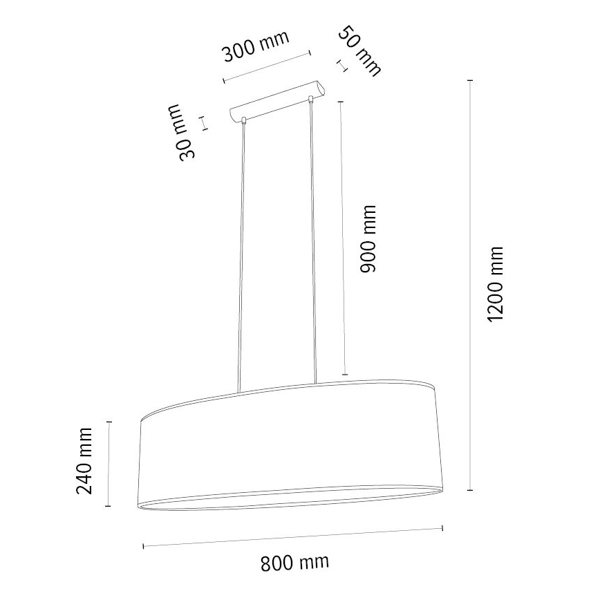 Lámpara colgante MERCEDES 2xE27/40W/230V marrón/roble – FSC Certificado