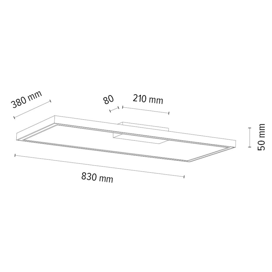 Plafón LED regulable RAMME LED/34W/230V roble – FSC Certificado