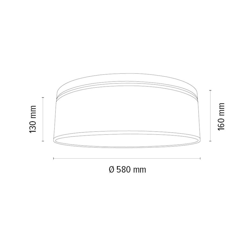 Plafón BENITA 4xE27/25W/230V diá. 58 cm blanco/roble – FSC Certificado