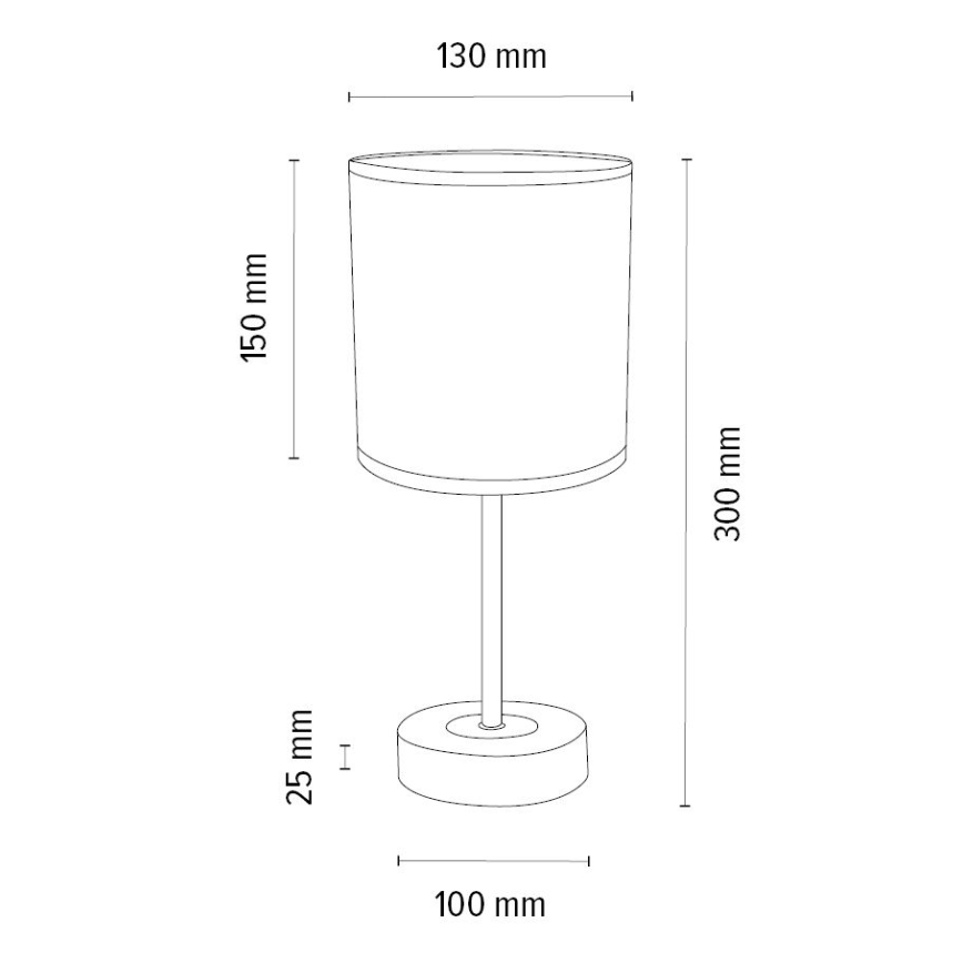 Lámpara de mesa BENITA 1xE27/60W/230V 30 cm color crema/roble – FSC Certificado